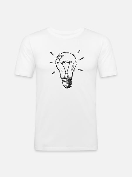 Luminous lamp - Men's Slim Fit T-Shirt - white