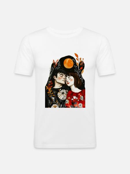 Love is everywhere - Men's Slim Fit T-Shirt - white