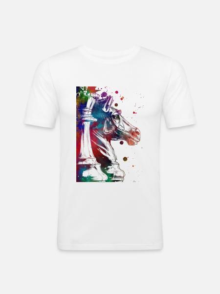 Chess Pawns Sport - Men's Slim Fit T-Shirt - white