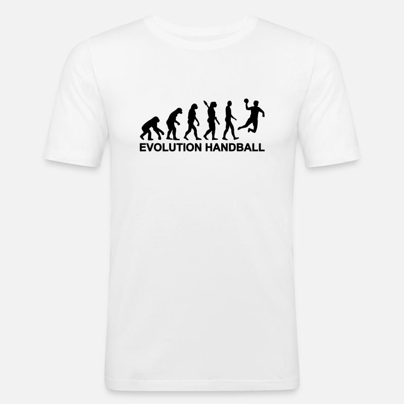 Evolution Handball - Männer Slim Fit T-Shirt - Weiß