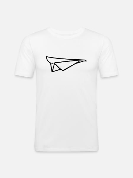 Paper airplane - Men's Slim Fit T-Shirt - white