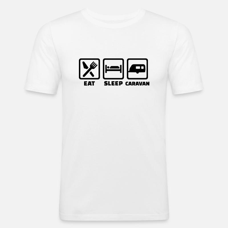Caravan - Männer Slim Fit T-Shirt - Weiß