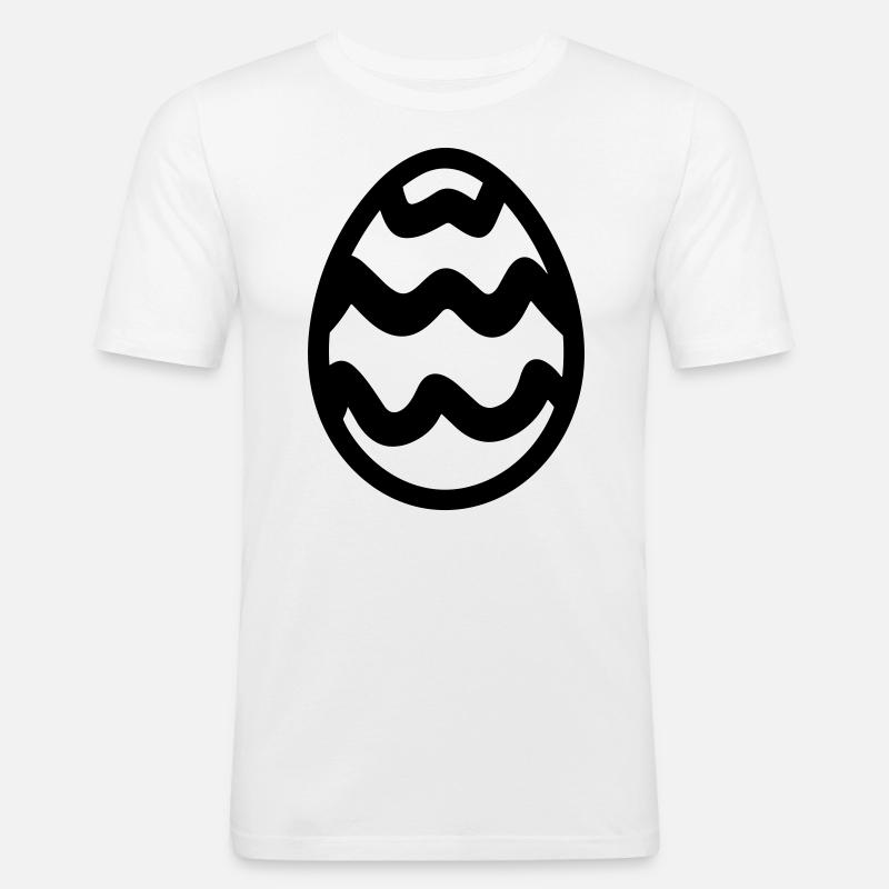 Ei - Männer Slim Fit T-Shirt - Weiß