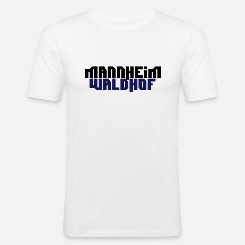 mannheim waldhof - Männer Slim Fit T-Shirt - Weiß