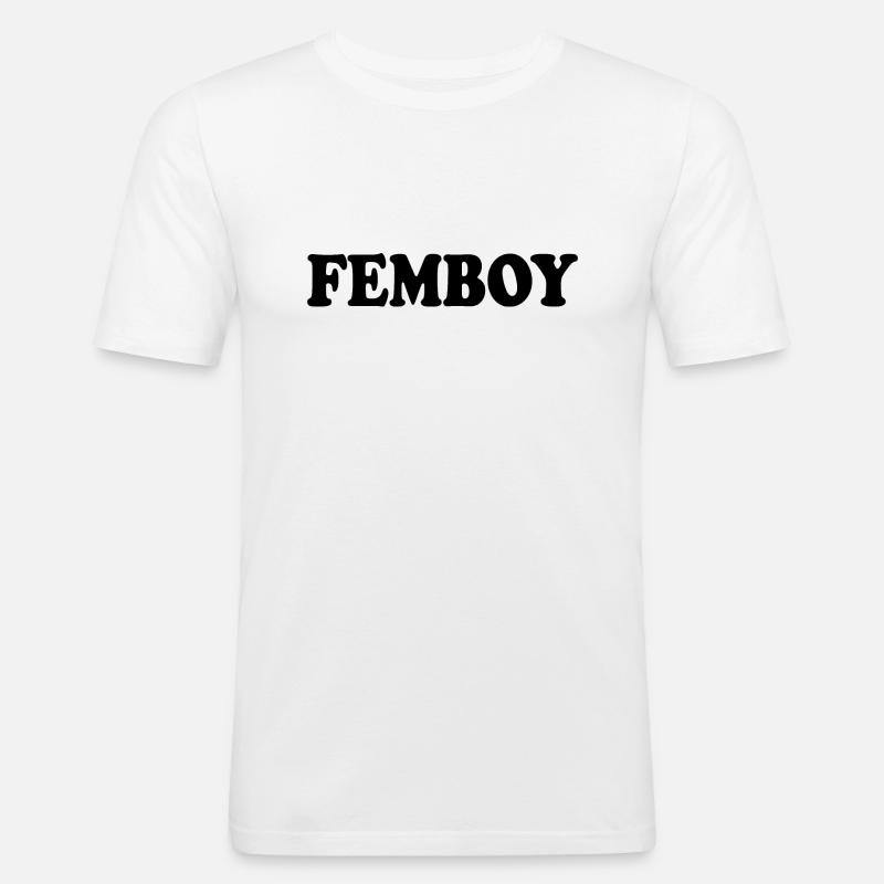 Femboy - Slim Fit T-skjorte for menn - hvit