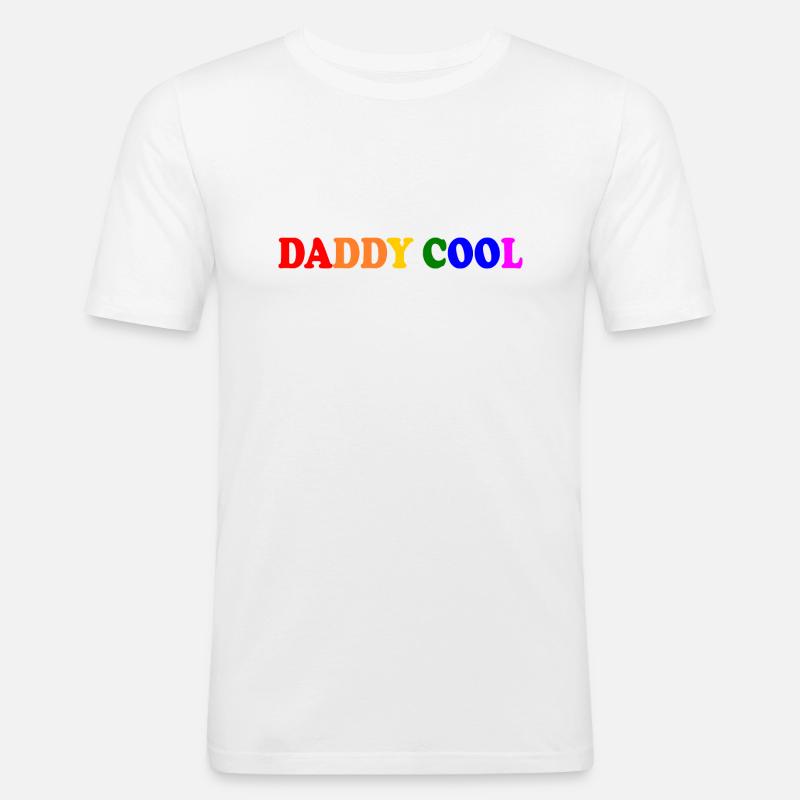 Daddy cool - Männer Slim Fit T-Shirt - Weiß