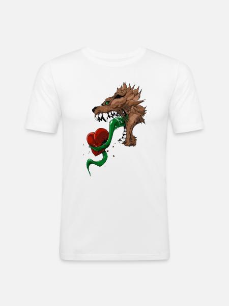 La passion - T-shirt près du corps Homme - blanc