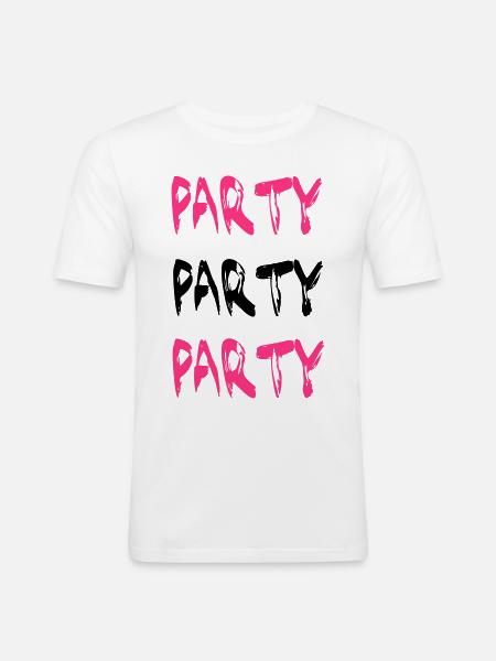 Party - Men's Slim Fit T-Shirt - white
