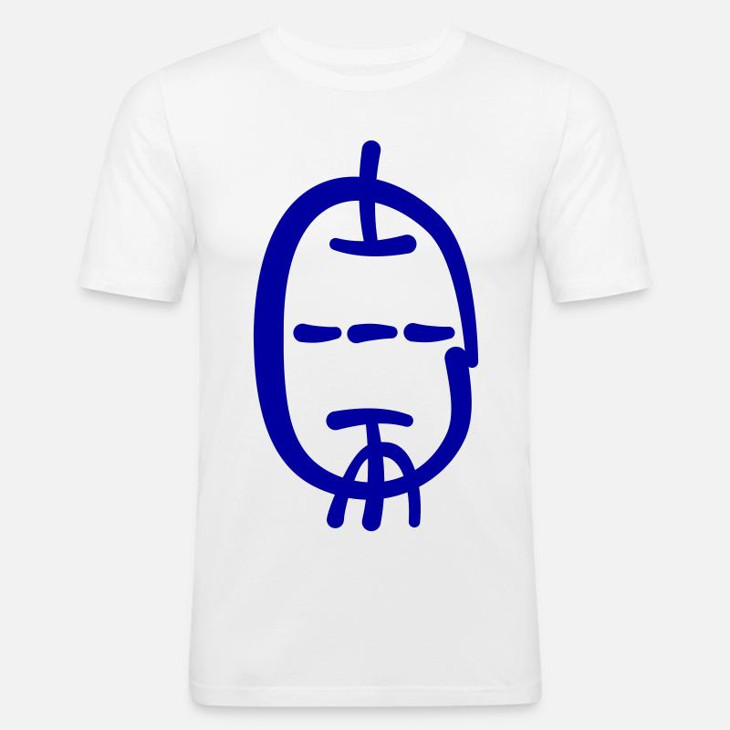 Triode im Kalligrafie Stil - Männer Slim Fit T-Shirt - Weiß