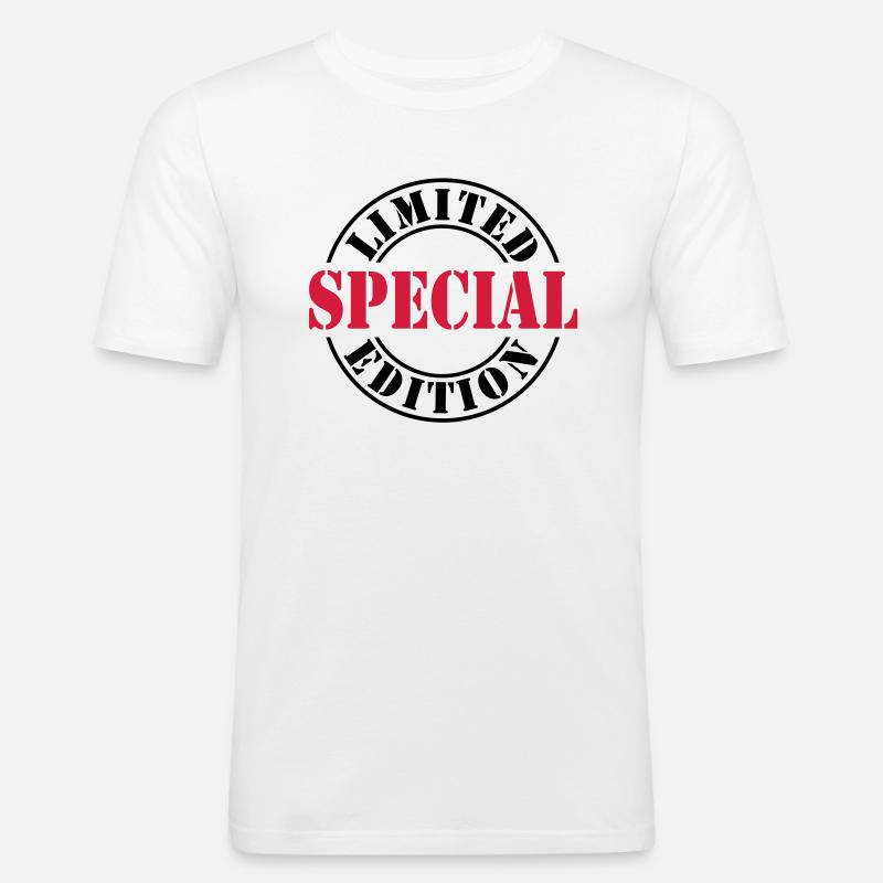 limited edition special 2ke - Männer Slim Fit T-Shirt - Weiß