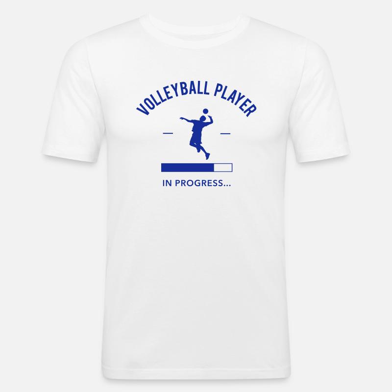Volleyball Player loading - Männer Slim Fit T-Shirt - Weiß