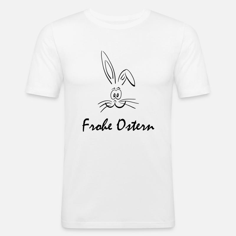 frohe ostern - Männer Slim Fit T-Shirt - Weiß