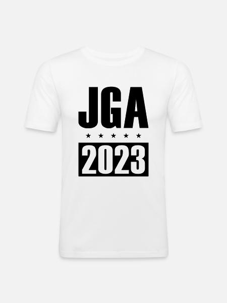 Jga 2023 Junggesellenabschied - Männer Slim Fit T-Shirt - Weiß