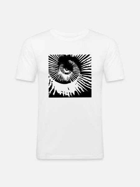 Ammonit - Männer Slim Fit T-Shirt - Weiß