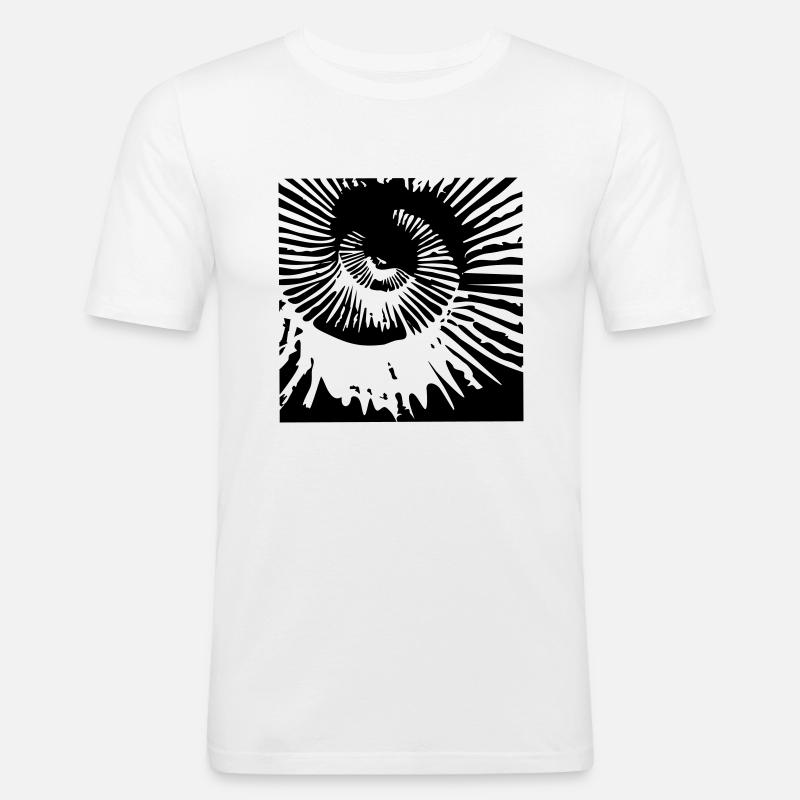 Ammonit - Männer Slim Fit T-Shirt - Weiß