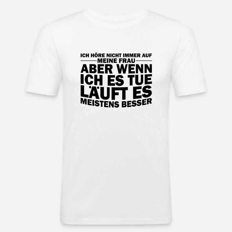 Lustiges Ehemann T-Shirt - Männer Slim Fit T-Shirt - Weiß