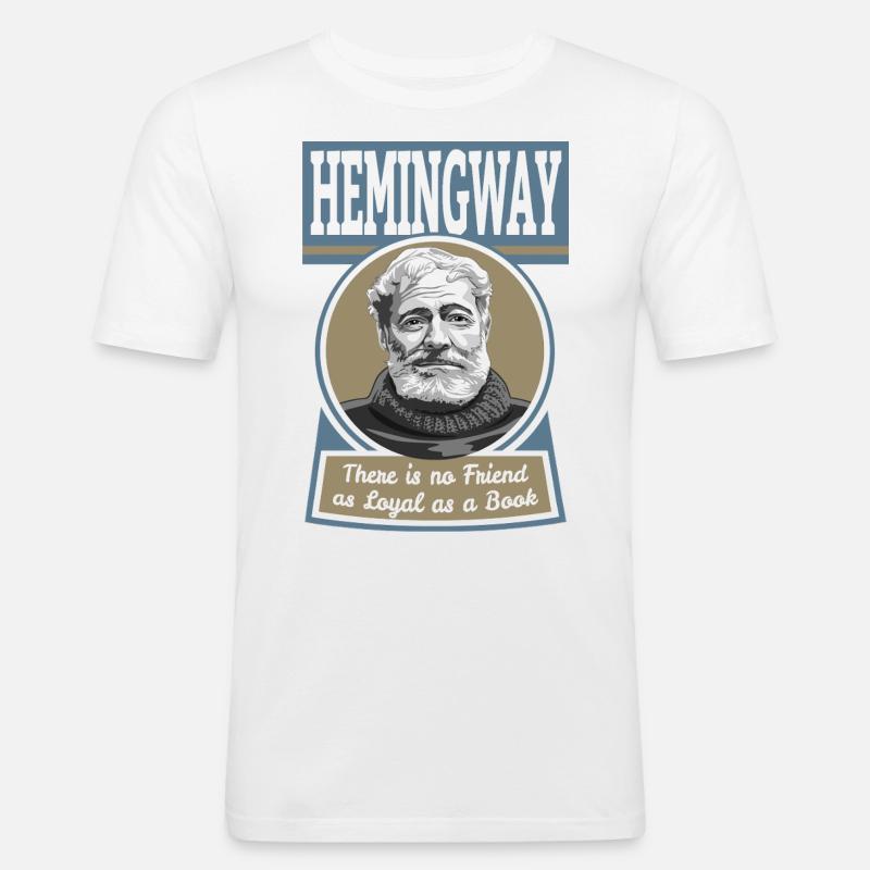Hemingway - Maglietta aderente da uomo - bianco