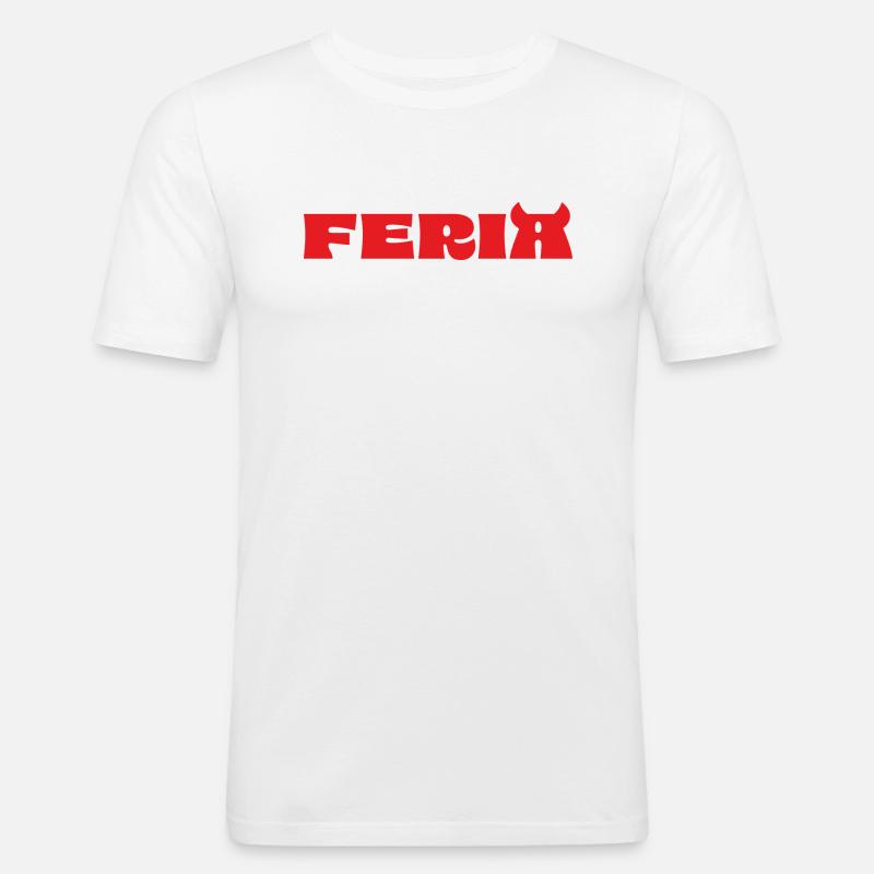 Feria - Männer Slim Fit T-Shirt - Weiß