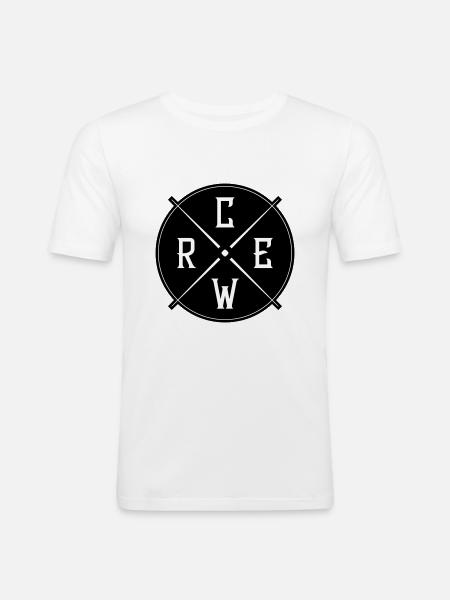 Crew Circle - Men's Slim Fit T-Shirt - white