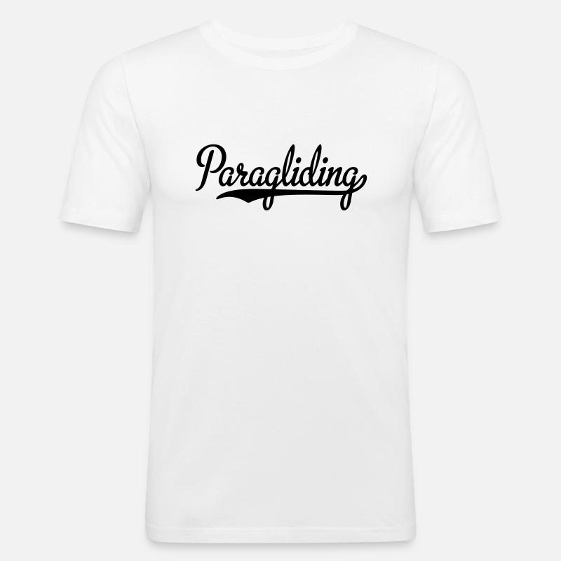 Paragliding - Männer Slim Fit T-Shirt - Weiß