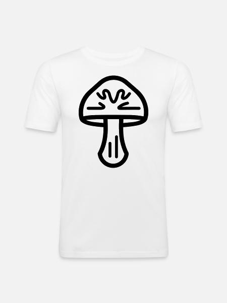 Pilz - Männer Slim Fit T-Shirt - Weiß