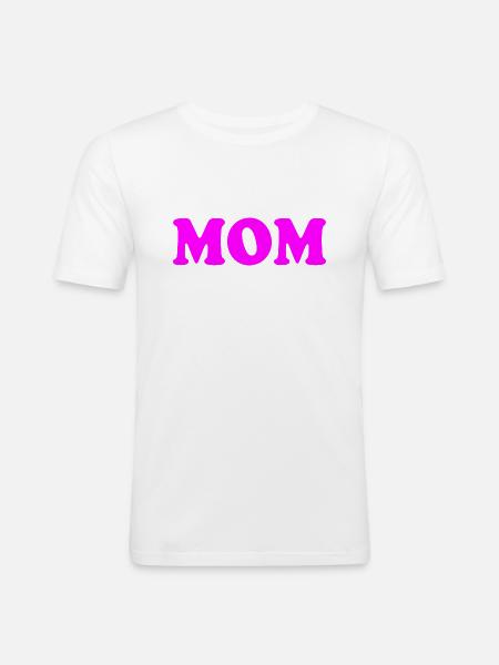 Mom - Men's Slim Fit T-Shirt - white