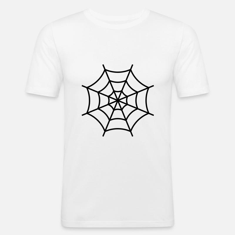 Spinnennetz - Männer Slim Fit T-Shirt - Weiß