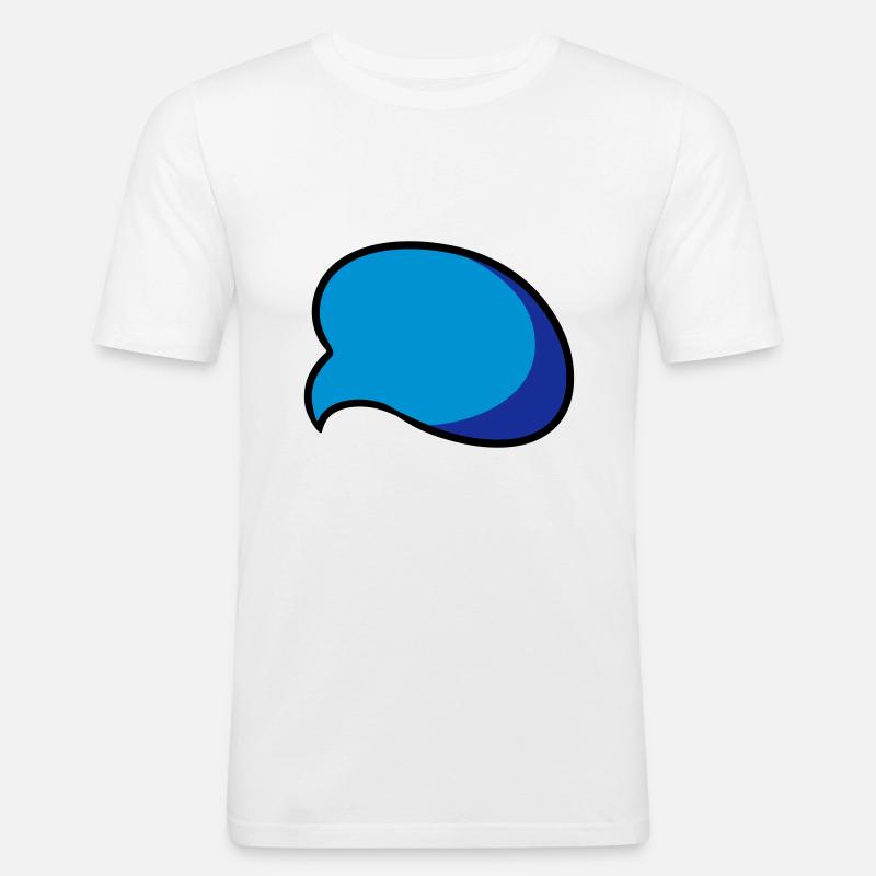 Sprechblase speech bubble Comic Geschenkidee - Männer Slim Fit T-Shirt - Weiß