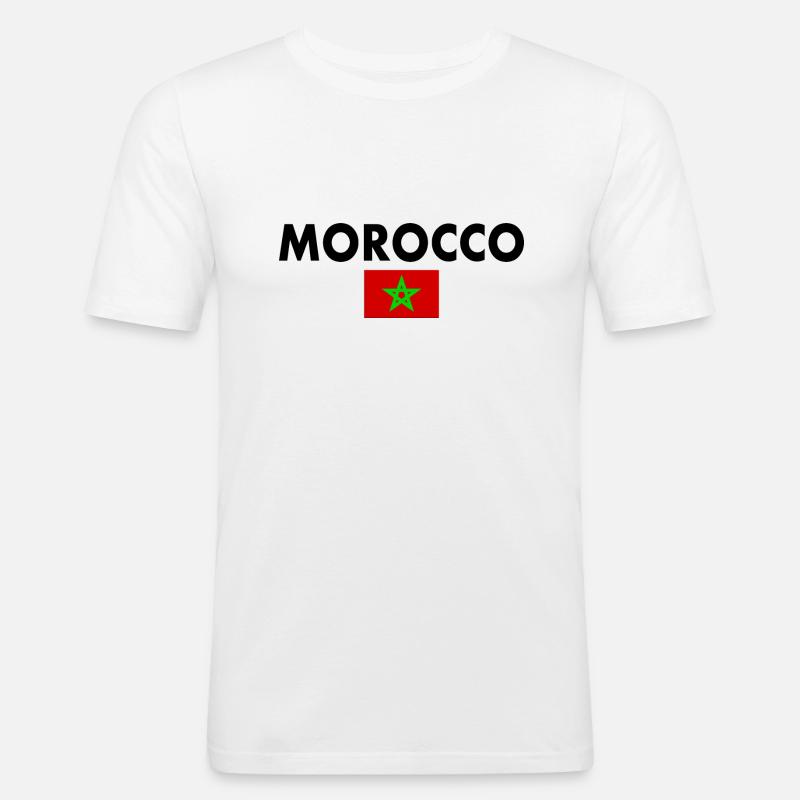 Marruecos - Camiseta ajustada hombre - blanco