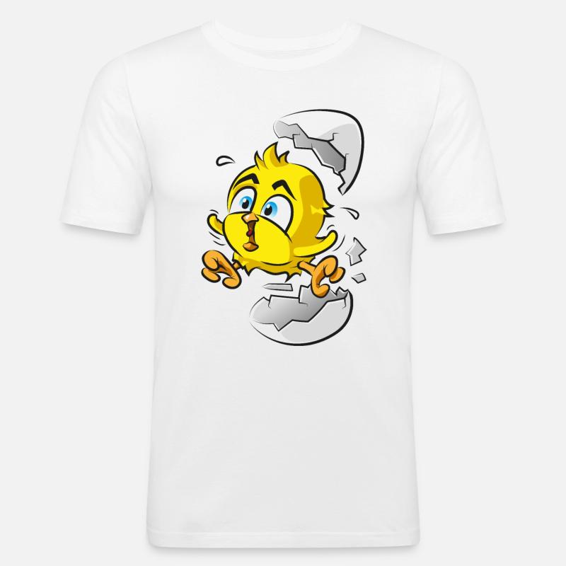 Chicks from the egg - Men's Slim Fit T-Shirt - white