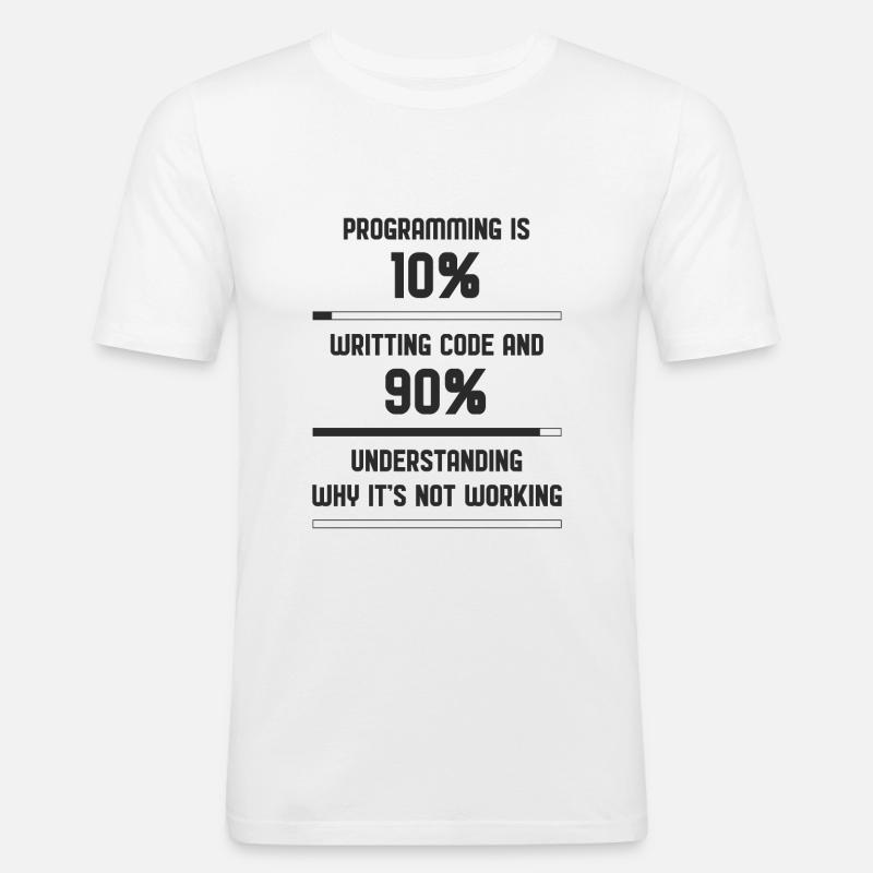 Programming code Funny - Men's Slim Fit T-Shirt - white