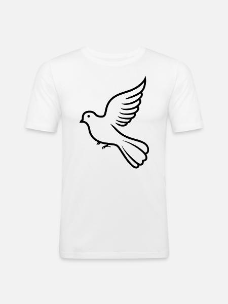 Colombe - T-shirt près du corps Homme - blanc