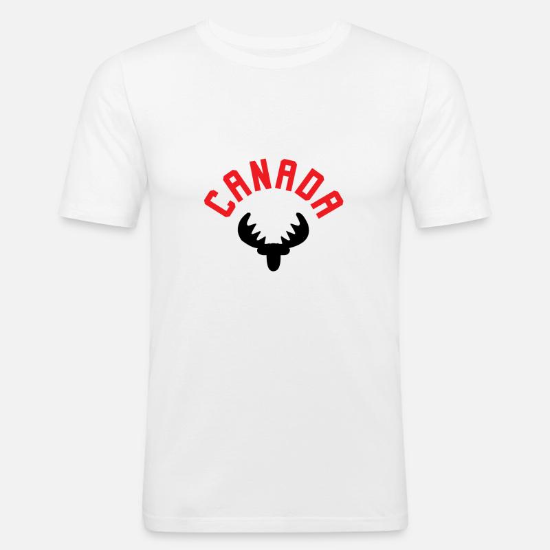 Canada Canada Moose - Men's Slim Fit T-Shirt - white