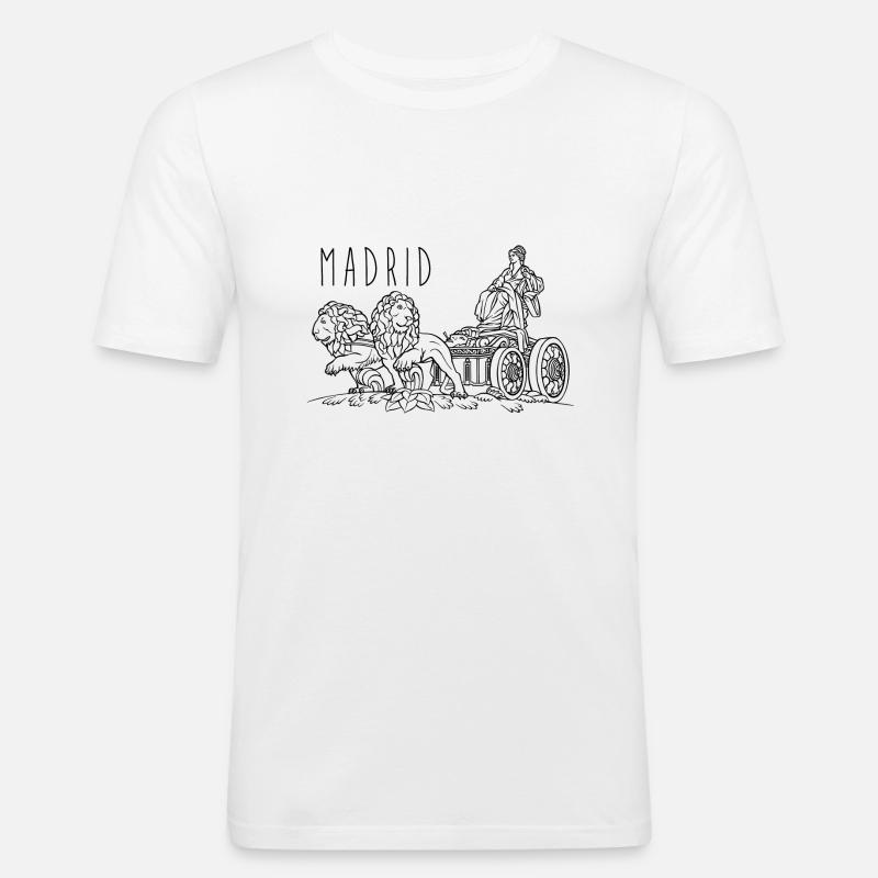 SCHWARZE ZYKLEN - Männer Slim Fit T-Shirt - Weiß