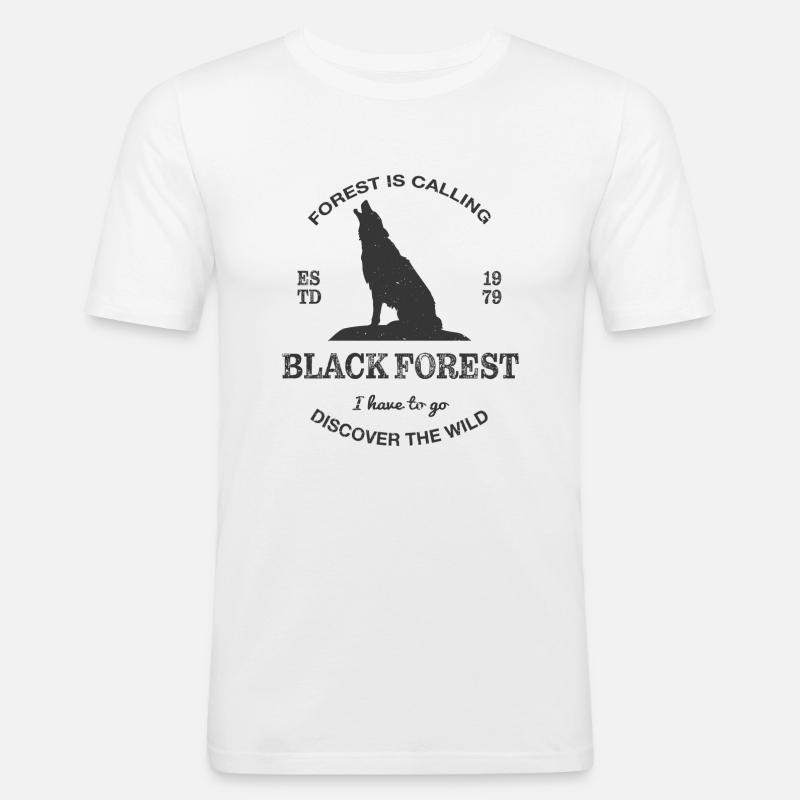 Forest is calling - Männer Slim Fit T-Shirt - Weiß