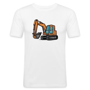 Pelle Jaune - T-shirt près du corps Homme - blanc - Devant - Nik (191cm)