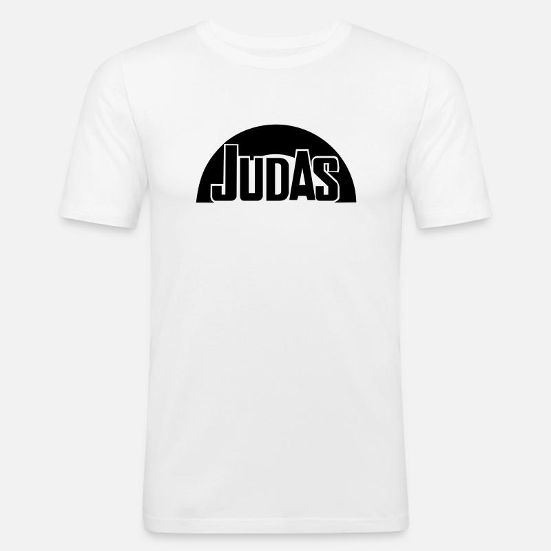 Judas - Verräter - Männer Slim Fit T-Shirt - Weiß