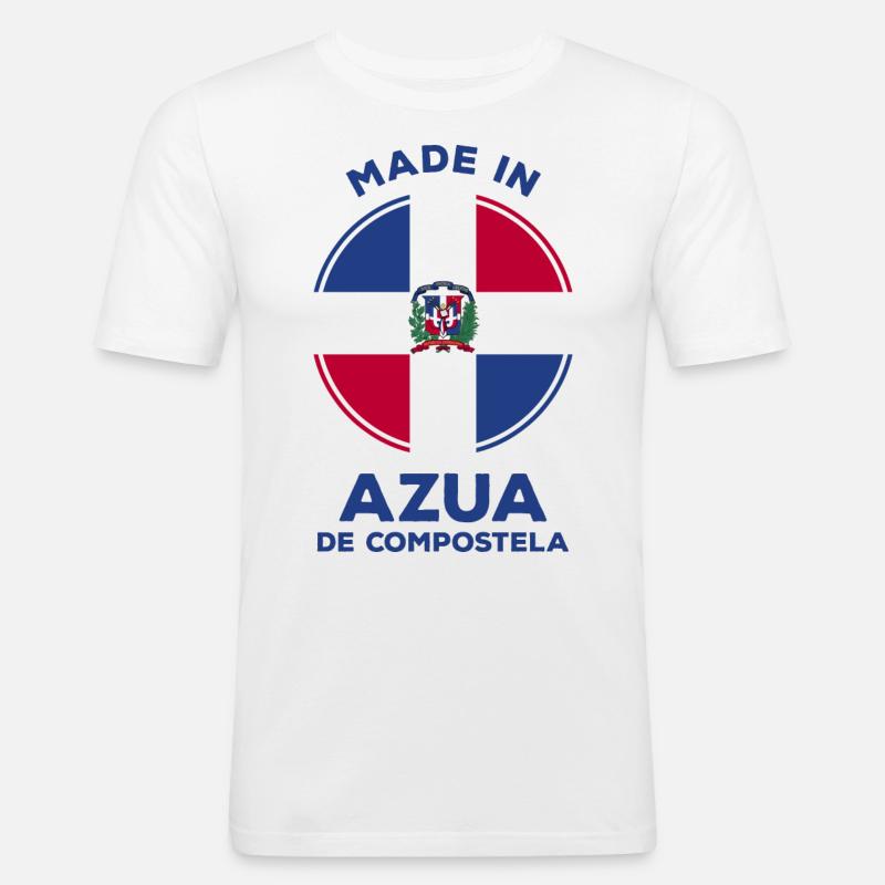 Azua De Compostela - Männer Slim Fit T-Shirt - Weiß
