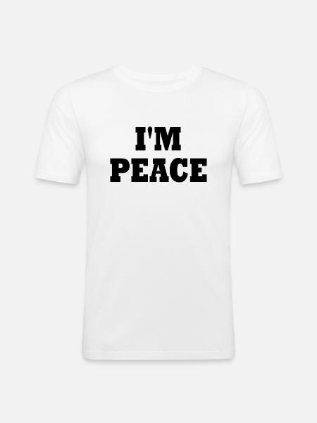I'm peace - Men's Slim Fit T-Shirt - white