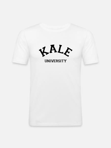 Kale University - Men's Slim Fit T-Shirt - white
