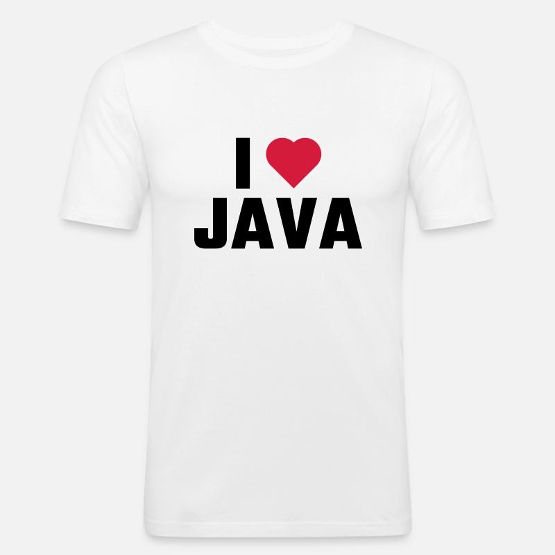 I Love JAVA - Men's Slim Fit T-Shirt - white