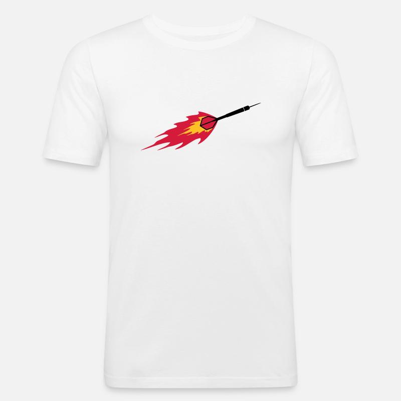 Dart Fire - Männer Slim Fit T-Shirt - Weiß