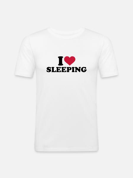 I love sleeping - Men's Slim Fit T-Shirt - white