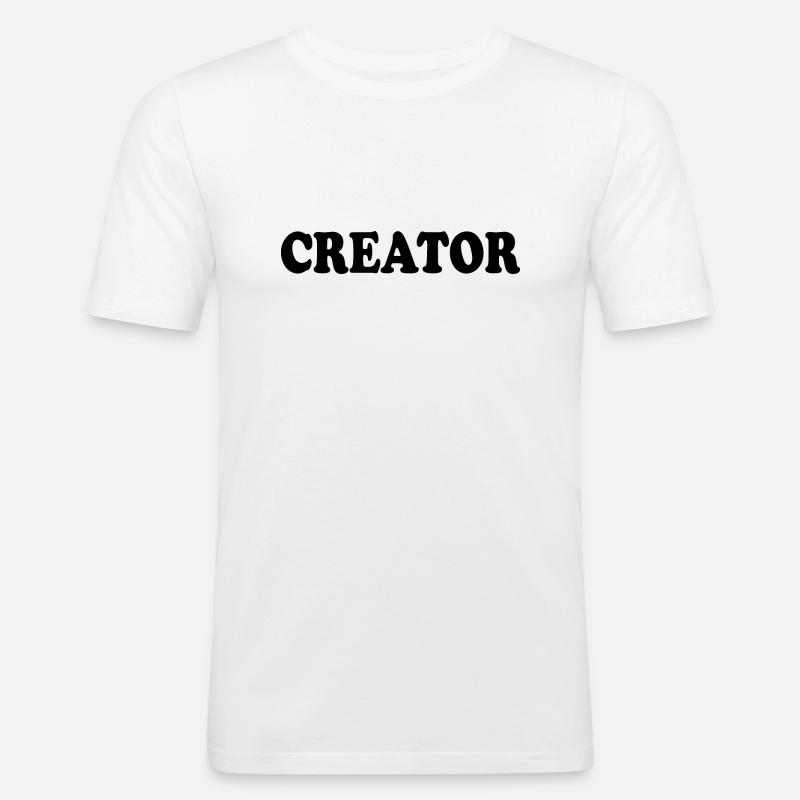 Creator - Männer Slim Fit T-Shirt - Weiß