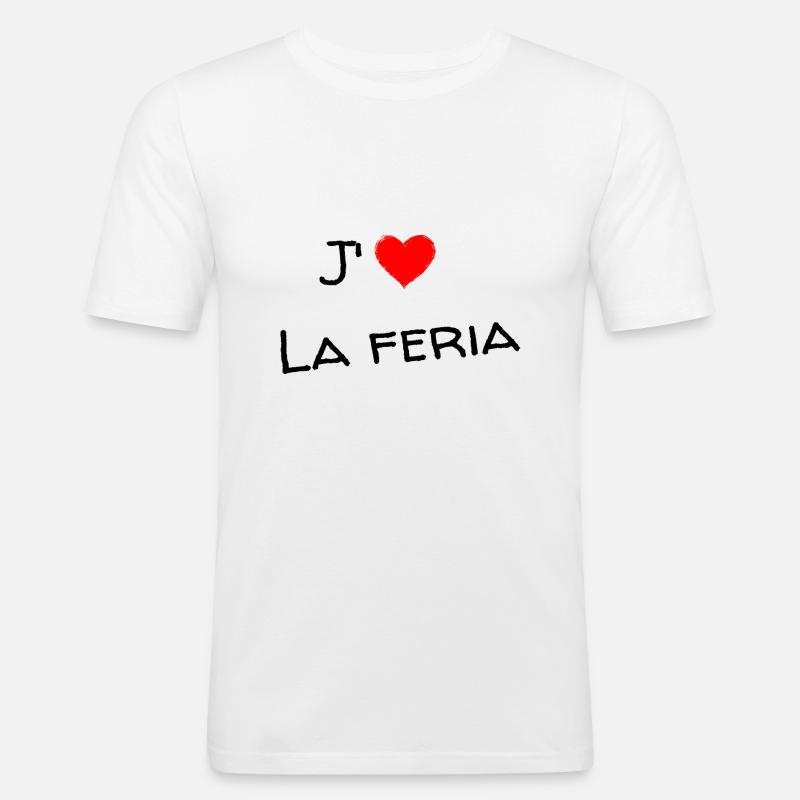Ich liebe die Féria - Männer Slim Fit T-Shirt - Weiß