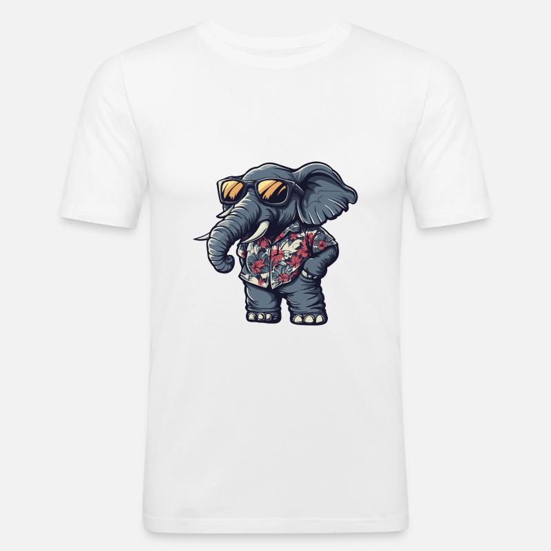 Mammut Comic Urlaub - Männer Slim Fit T-Shirt - Weiß