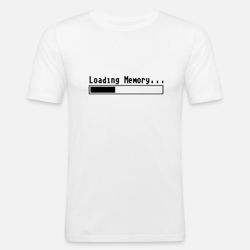 Loading Memory... - Männer Slim Fit T-Shirt - Weiß