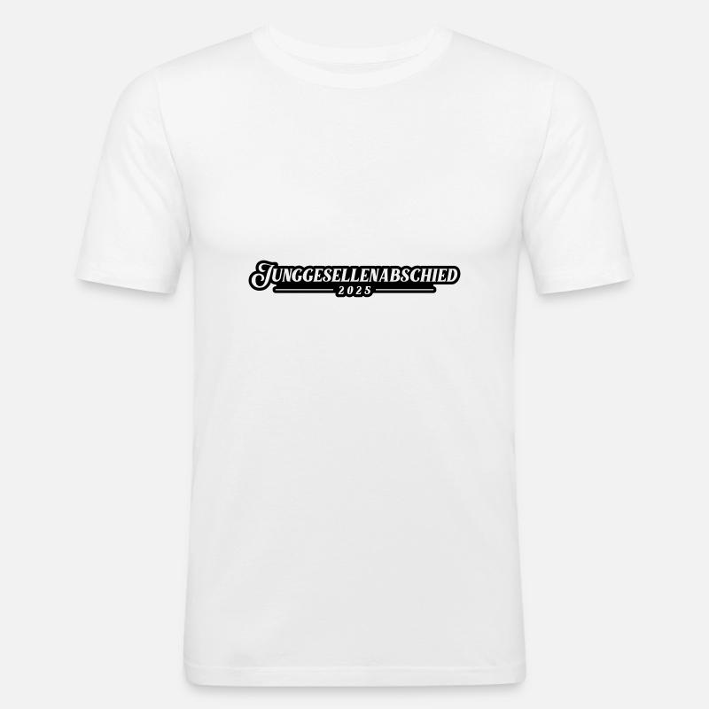 Junggesellenabschied 2025 Jga - Männer Slim Fit T-Shirt - Weiß