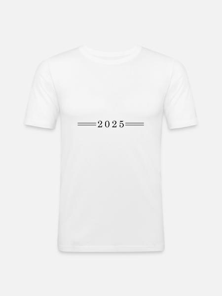2025 Line - Men's Slim Fit T-Shirt - white
