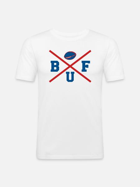 Croix de buffle - T-shirt près du corps Homme - blanc